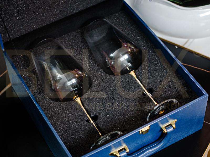 Ly Rượu Vang Pha Lê Vàng 24k