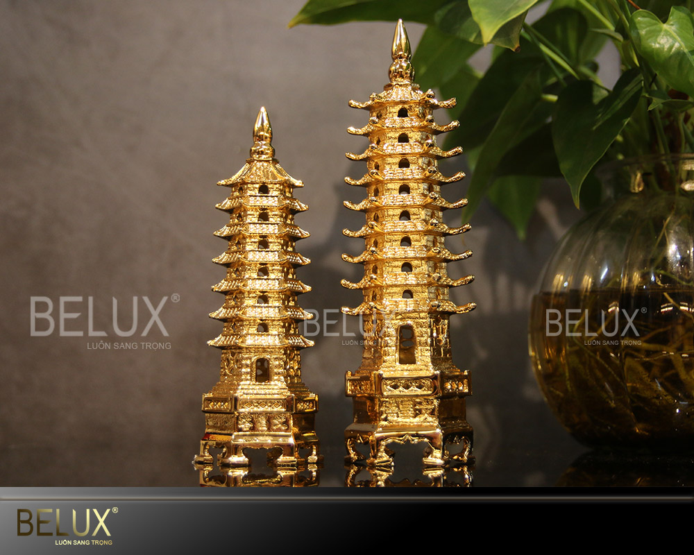 Tháp Văn Xương bằng đồng mạ vàng 24k