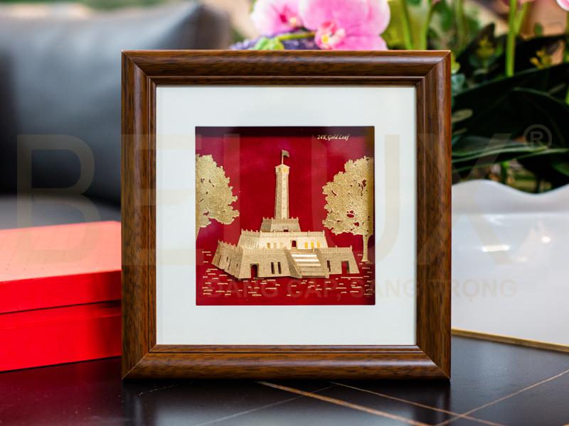 Tranh Cột Cờ Dát Vàng 24k