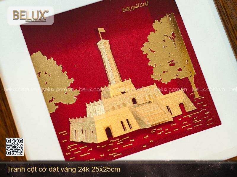 Tranh Cột Cờ Dát Vàng 24k