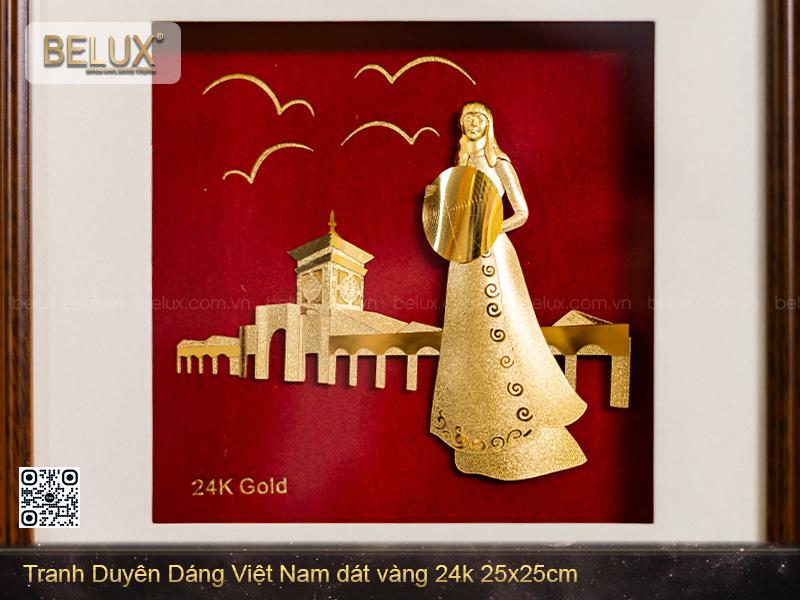 Tranh Duyên Dáng Việt Nam Dát Vàng 24k