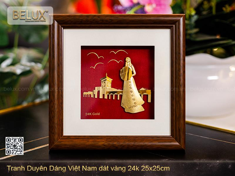 Tranh Duyên Dáng Việt Nam Dát Vàng 24k