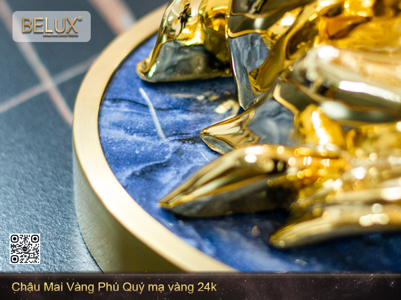Chậu Mai Vàng Phú Quý Mạ Vàng 24K