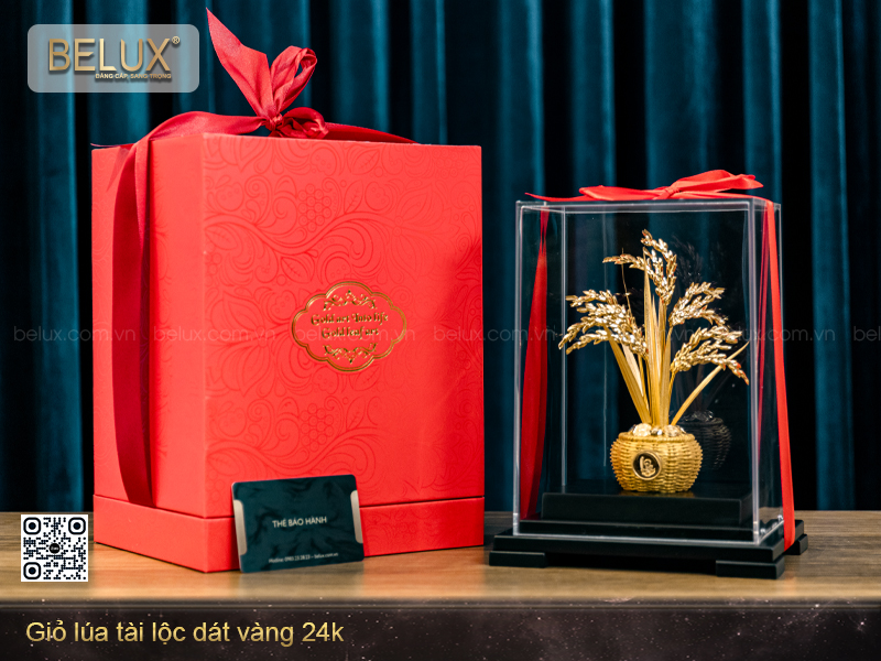 Giỏ Lúa Tài Lộc Dát Vàng 24k