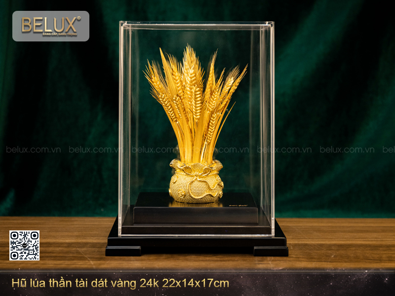 HŨ LÚA THẦN TÀI DÁT VÀNG 24K – BIỂU TƯỢNG CỦA SỰ NO ẤM VÀ THỊNH VƯỢNG