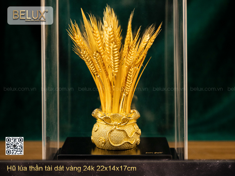 HŨ LÚA THẦN TÀI DÁT VÀNG 24K – BIỂU TƯỢNG CỦA SỰ NO ẤM VÀ THỊNH VƯỢNG