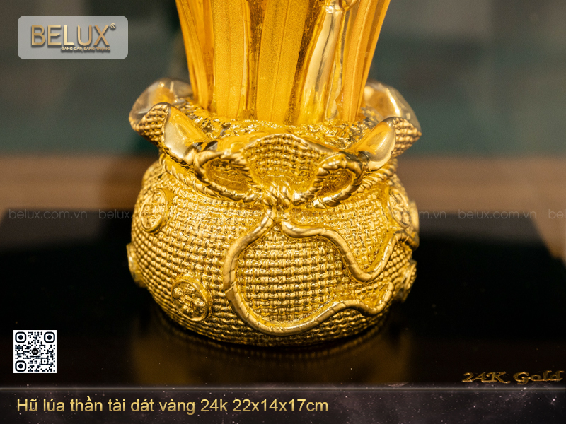 HŨ LÚA THẦN TÀI DÁT VÀNG 24K – BIỂU TƯỢNG CỦA SỰ NO ẤM VÀ THỊNH VƯỢNG