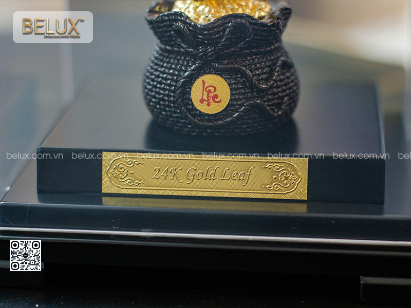 Chậu cây phú quý dát vàng 24k
