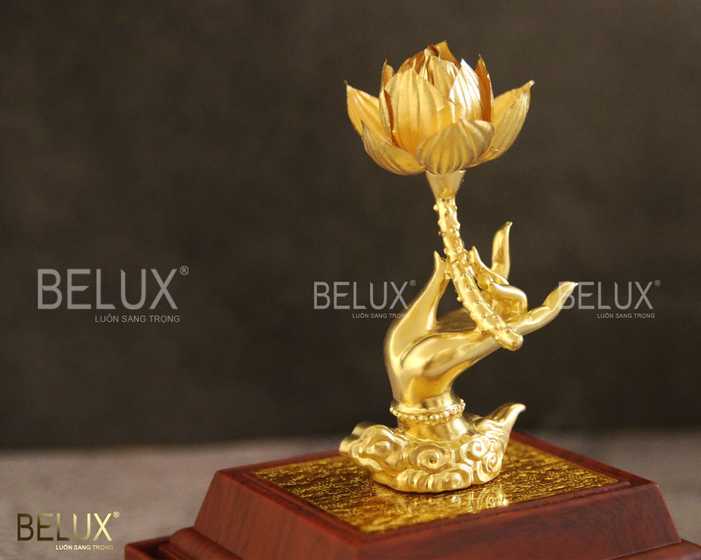 Phật Thủ Liên Hoa Dát Vàng 24k