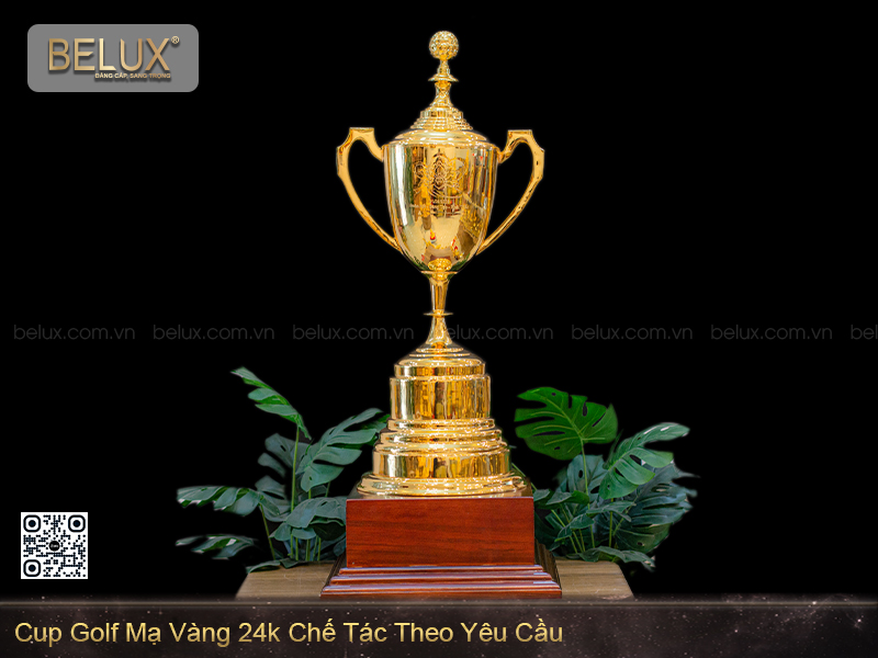 Cup Golf Bằng Đồng Mạ Vàng 24k