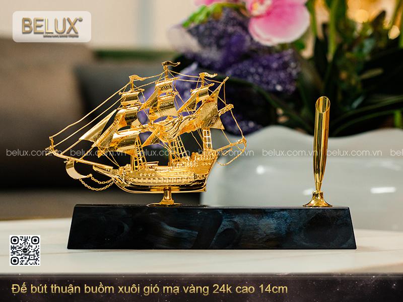 Đế Bút Thuận Buồm Xuôi Gió Mạ Vàng 24k Mẫu 2