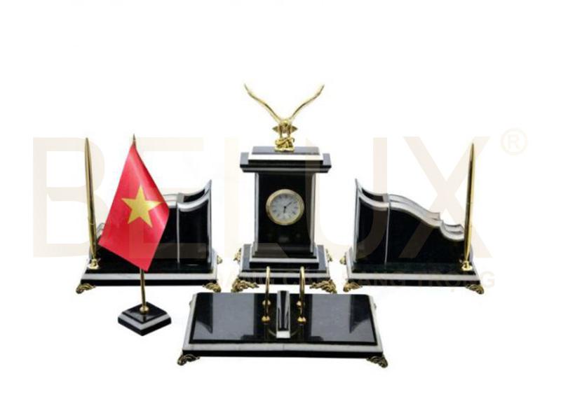 Bộ để bàn làm việc đá cẩm thạch mẫu 1
