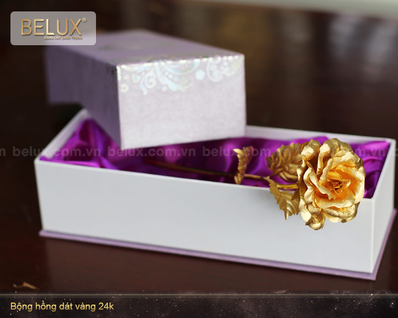 Bông Hồng Dát Vàng 24k