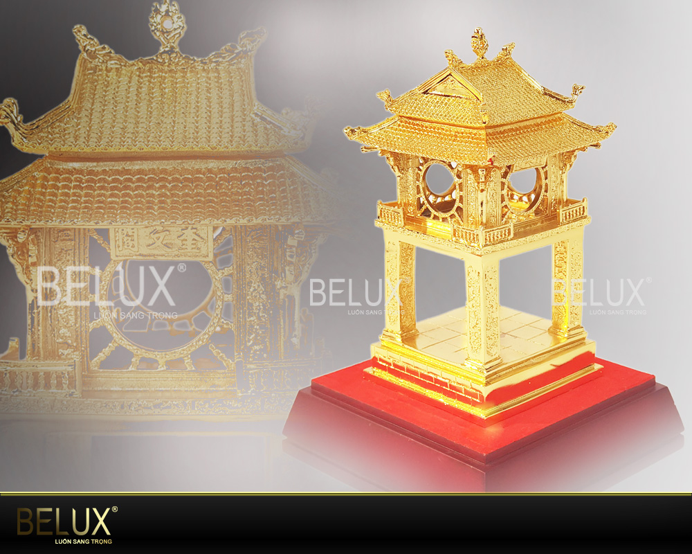 Mô hình khuê văn các mạ vàng 24k