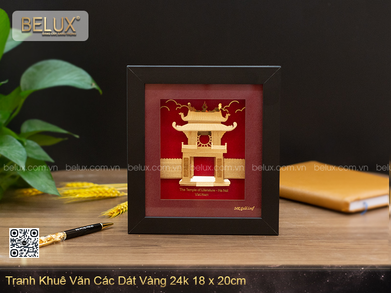 Tranh Khuê Văn Các Dát Vàng 24k