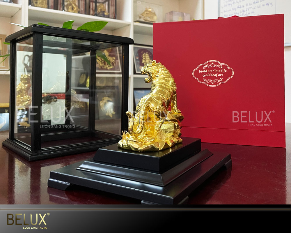 Tượng Linh Vật Hổ Dát Vàng 24k