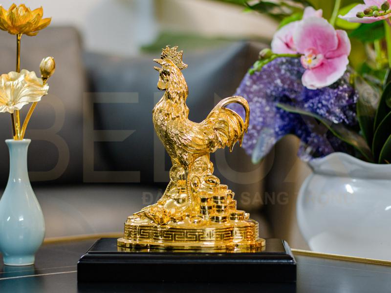 Tượng Linh Vật Gà Phong Thủy Cao 22cm