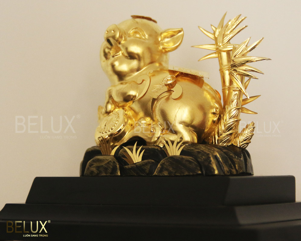 Tượng Heo Dát Vàng 24K
