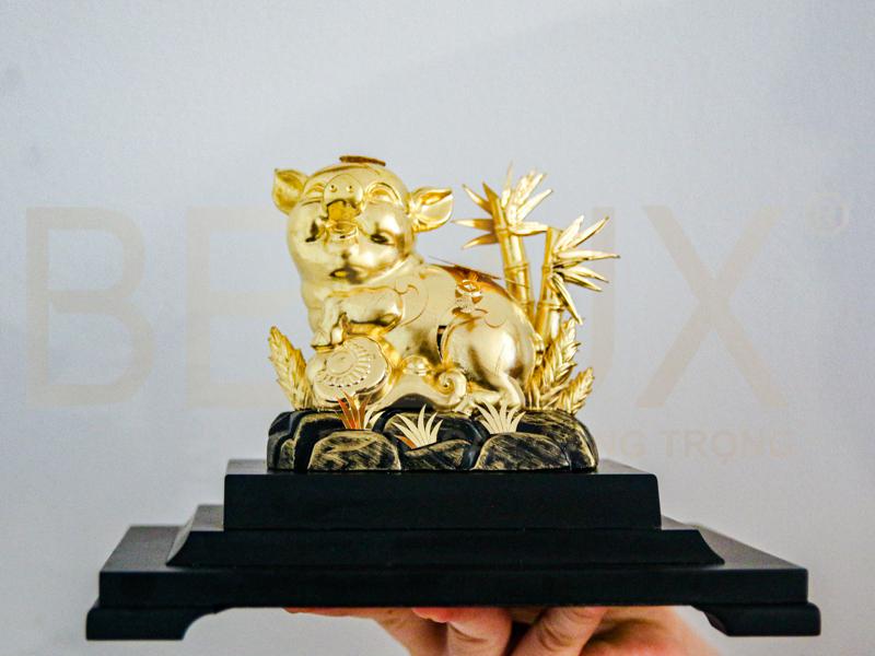 Tượng Heo Dát Vàng 24K