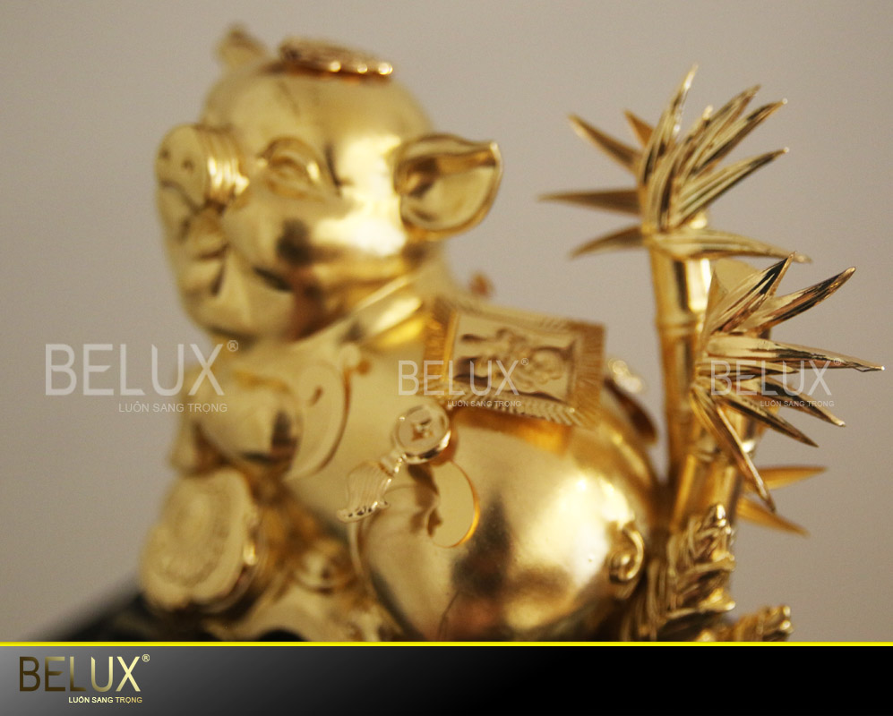 Tượng Heo Dát Vàng 24K
