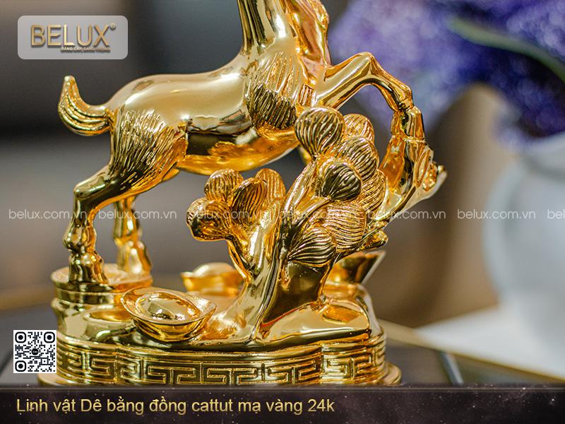 Tượng Dê Mạ Vàng 24k Cao 22cm