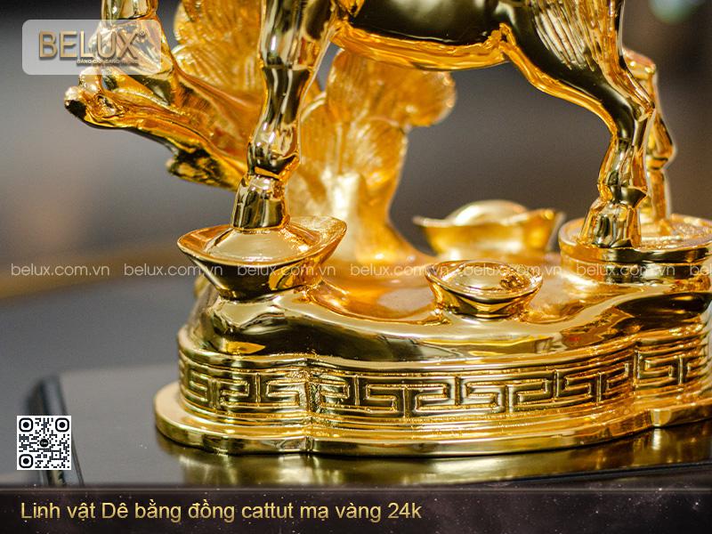 Tượng Dê Mạ Vàng 24k Cao 22cm