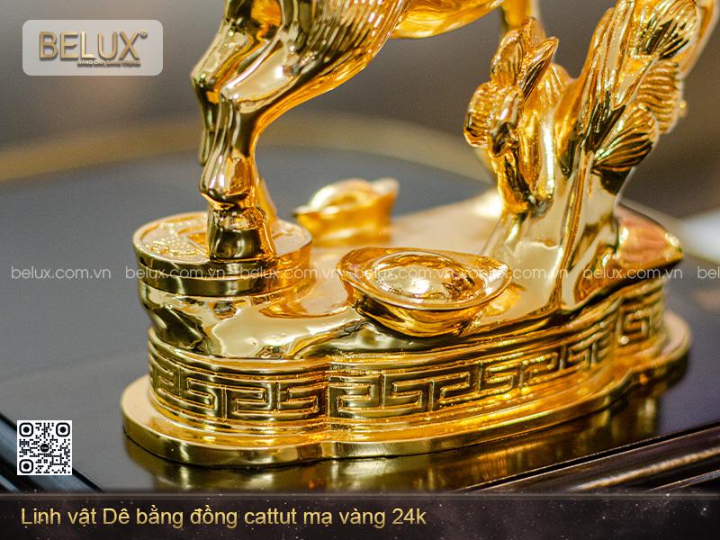 Tượng Dê Mạ Vàng 24k Cao 22cm