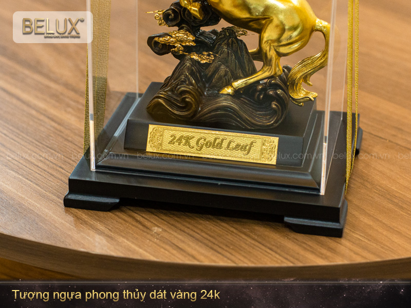 Tượng Ngựa phong thủy dát vàng 24k