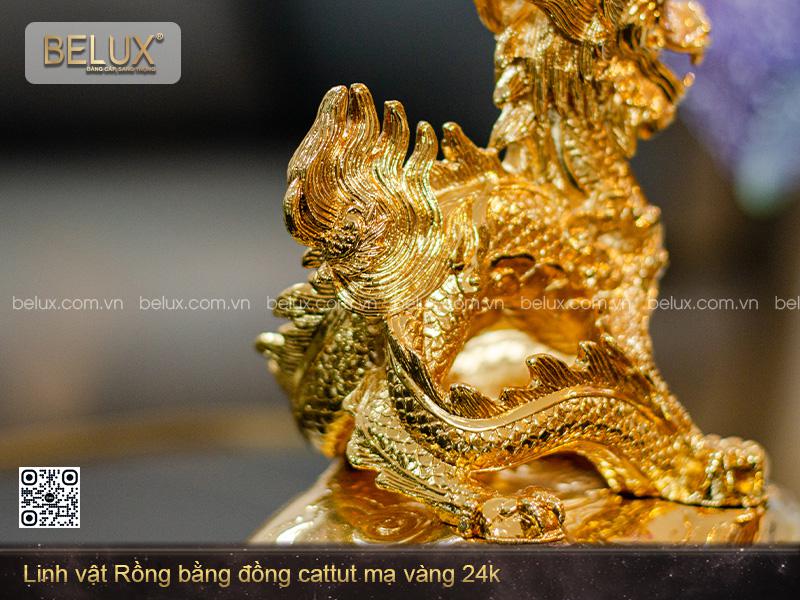 Tượng Rồng Mạ Vàng 24k Cao 21cm