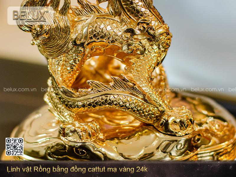 Tượng Rồng Mạ Vàng 24k Cao 21cm