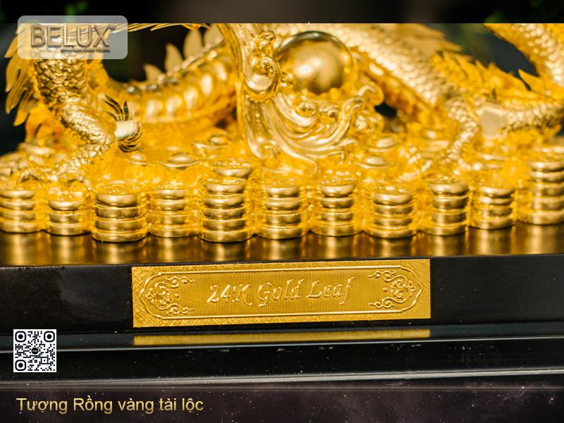 Tượng Rồng Vàng Tài Lộc Dát Vàng 24k