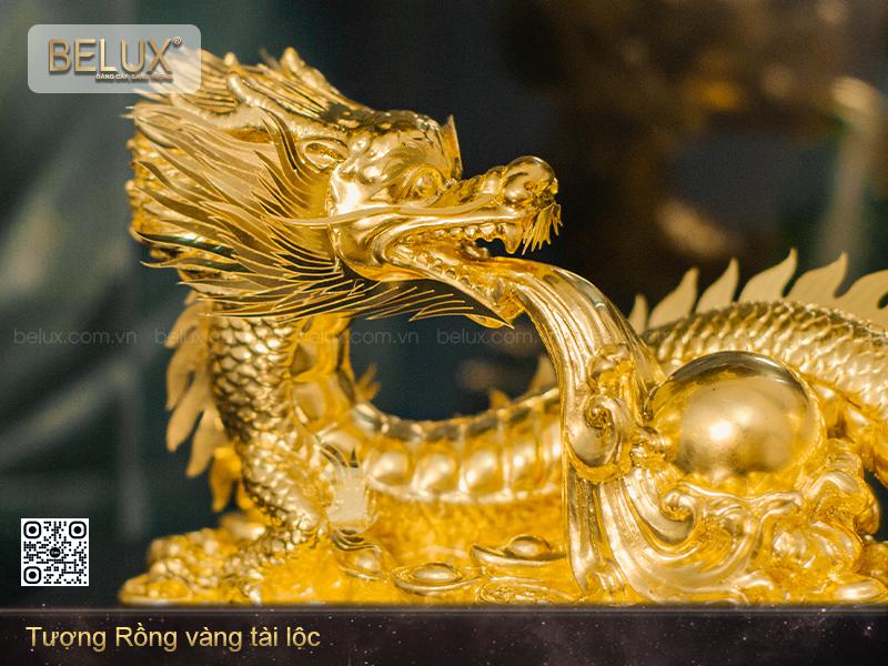 Tượng Rồng Vàng Tài Lộc Dát Vàng 24k
