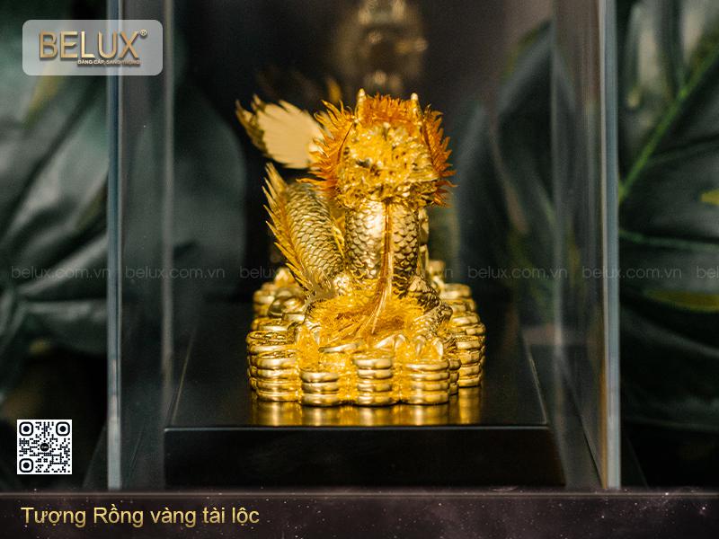 Tượng Rồng Vàng Tài Lộc Dát Vàng 24k