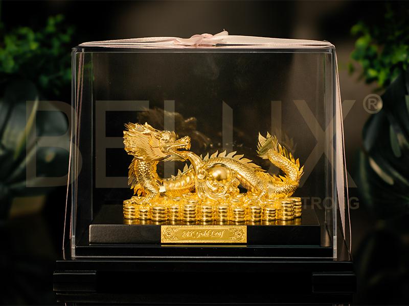 Tượng Rồng Vàng Tài Lộc Dát Vàng 24k