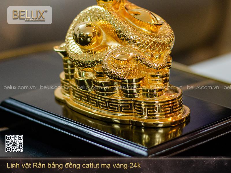 Tượng Rắn Mạ Vàng 24k Cao 20cm
