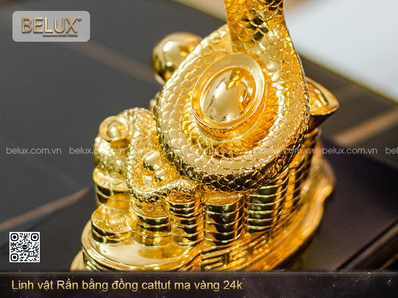 Tượng Rắn Mạ Vàng 24k Cao 20cm