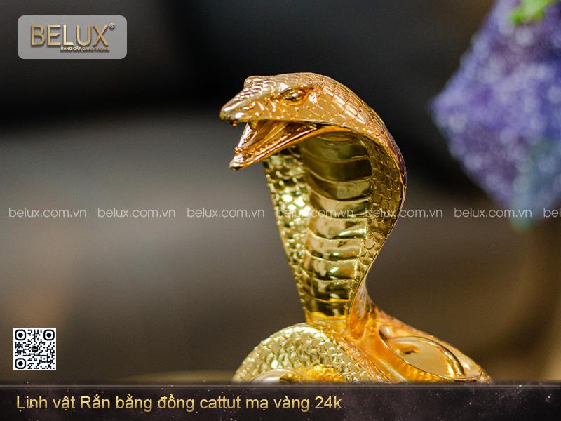 Tượng Rắn Mạ Vàng 24k Cao 20cm