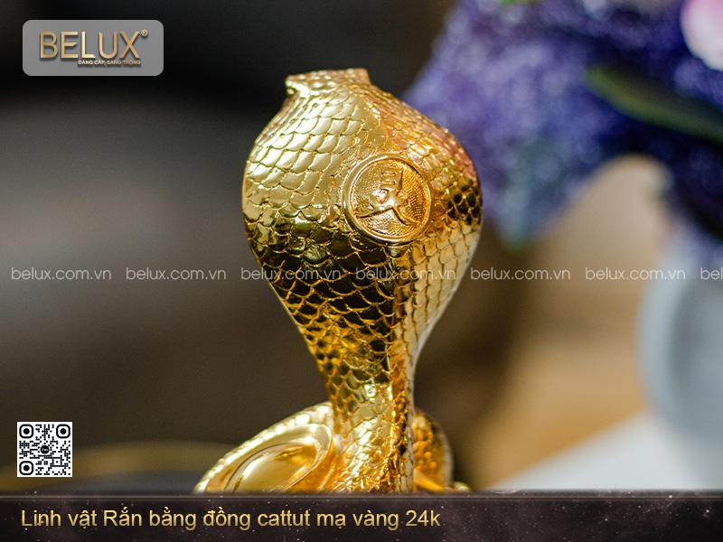Tượng Rắn Mạ Vàng 24k Cao 20cm