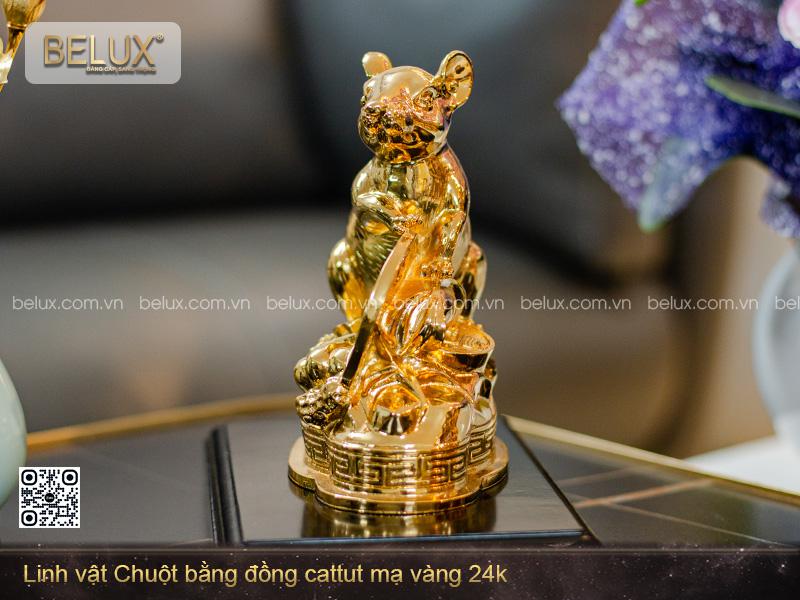 Tượng Chuột Mạ Vàng 24k