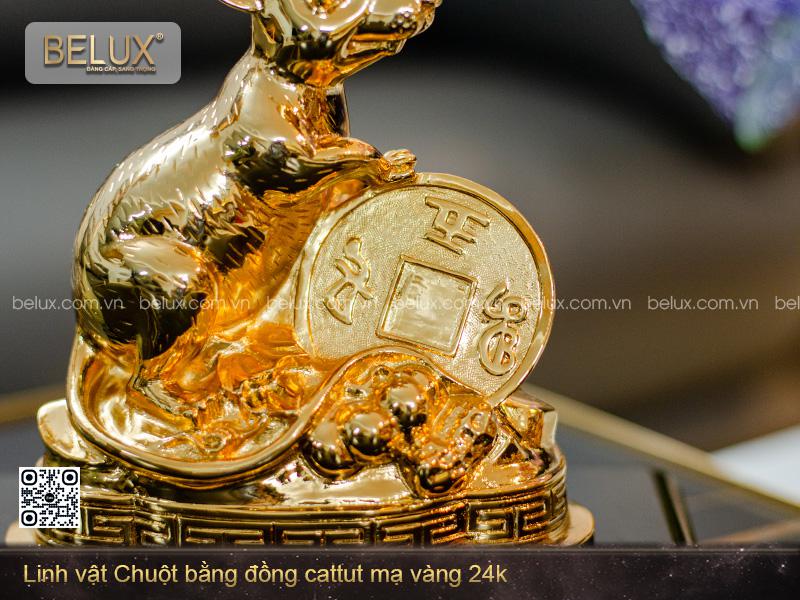 Tượng Chuột Mạ Vàng 24k