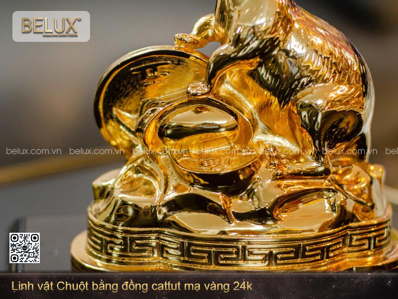 Tượng Chuột Mạ Vàng 24k