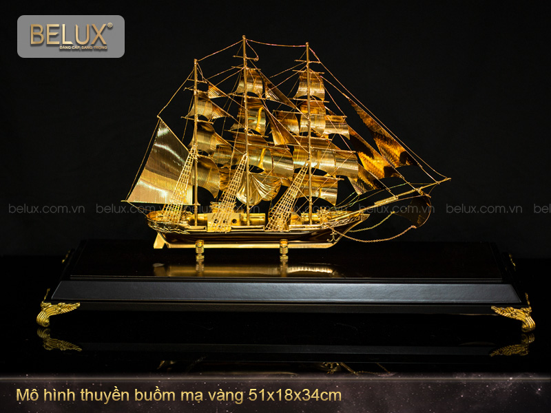 Quà Tặng Thuyền Buồm Mạ Vàng-Mẫu 08