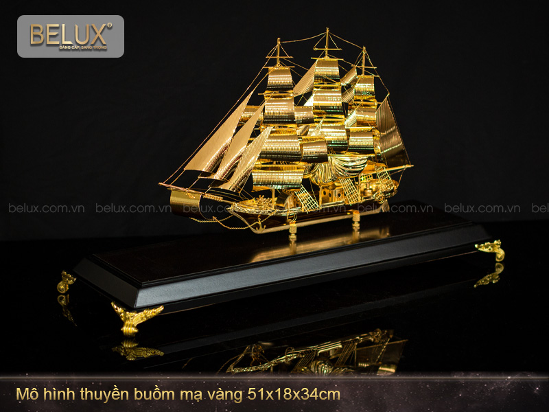 Quà Tặng Thuyền Buồm Mạ Vàng-Mẫu 08