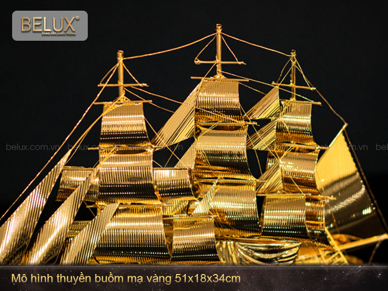 Quà Tặng Thuyền Buồm Mạ Vàng-Mẫu 08