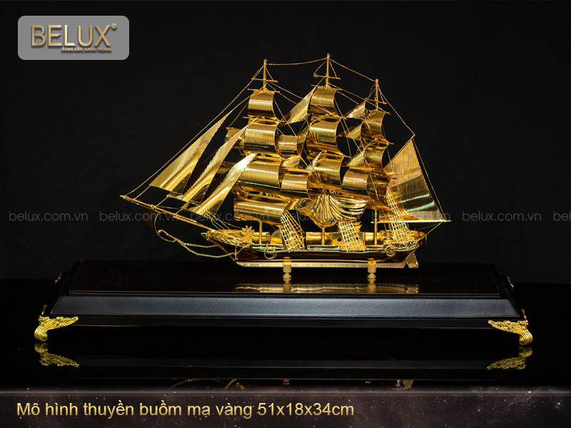 Quà Tặng Thuyền Buồm Mạ Vàng-Mẫu 08