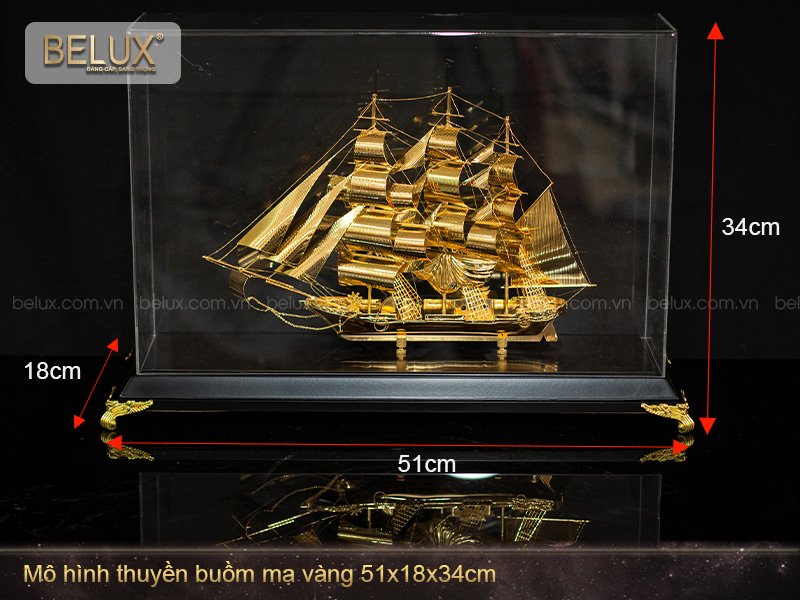 Quà Tặng Thuyền Buồm Mạ Vàng-Mẫu 08