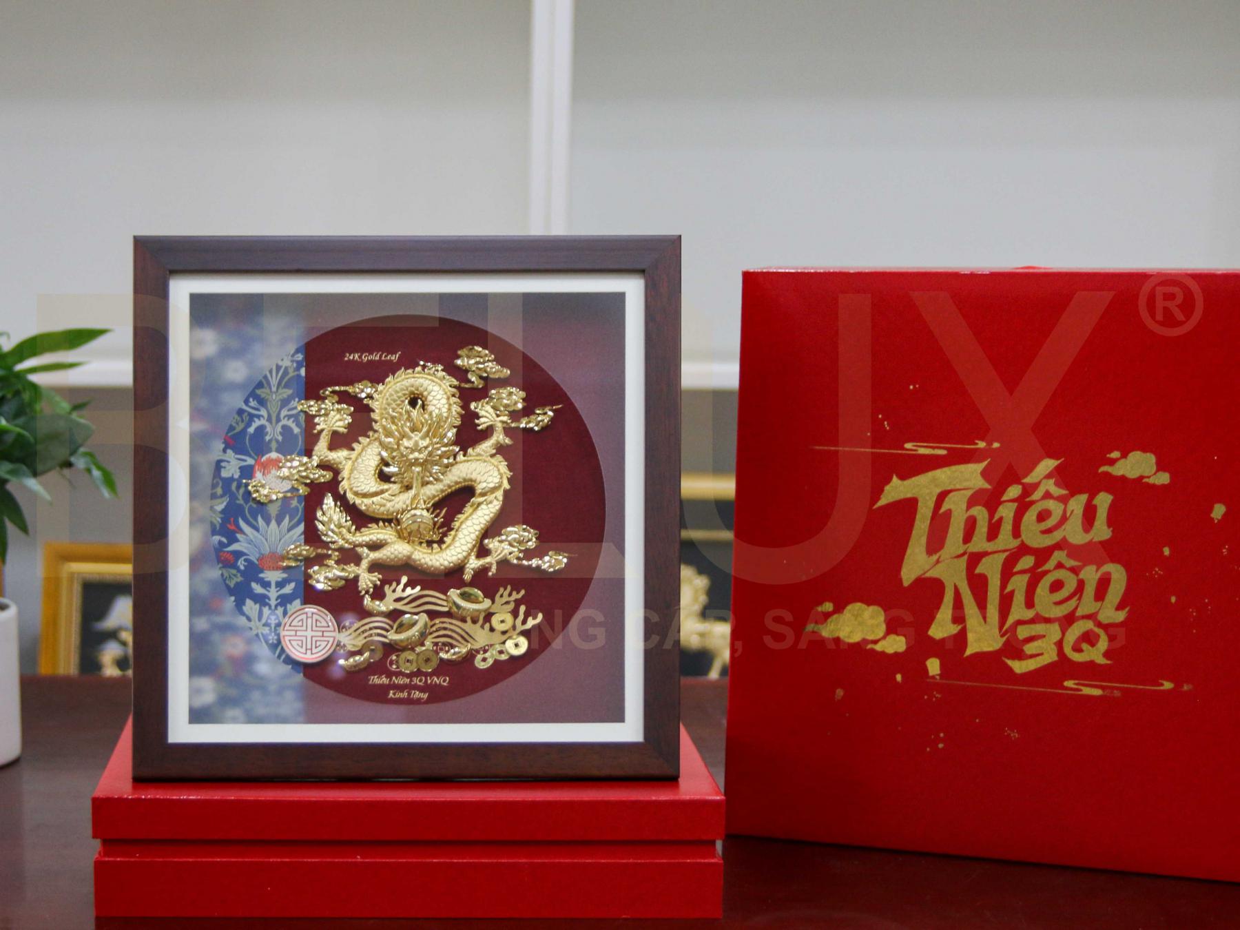 Lô tranh Rồng dát vàng 24k theo đơn đặt hàng