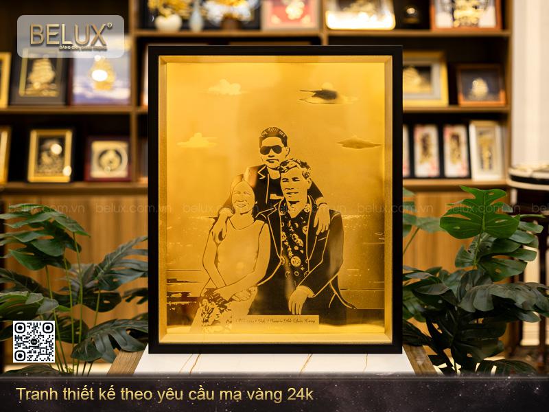 Tranh gia đình mạ vàng thiết kế theo yêu cầu mẫu 2