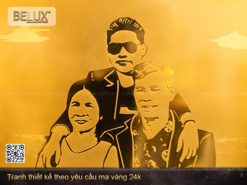 Tranh gia đình mạ vàng thiết kế theo yêu cầu mẫu 2