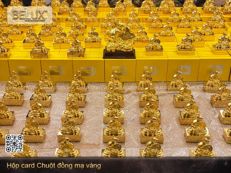 Hộp Card chuột đồng mạ vàng